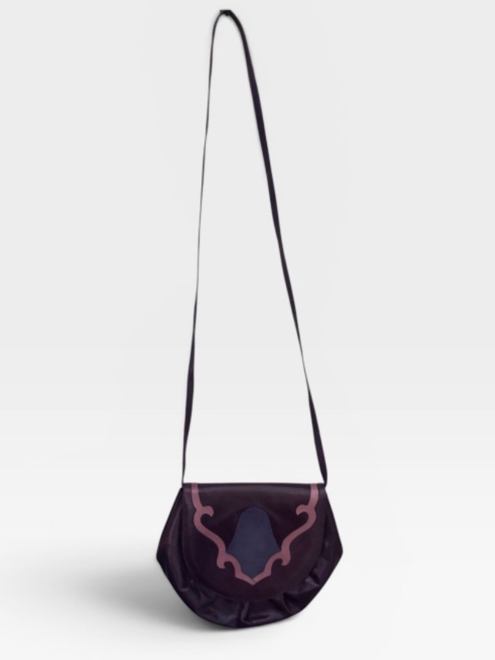 Vintage Stuart Weitzman Purple Leather Crossbody Shoulder Bag Made in Spain - Picture 2 of 6